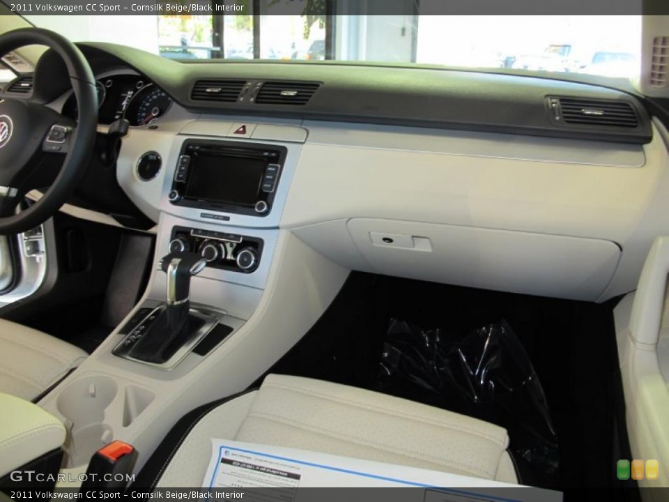 Cornsilk Beige/Black Interior Dashboard for the 2011 Volkswagen CC Sport #38092047