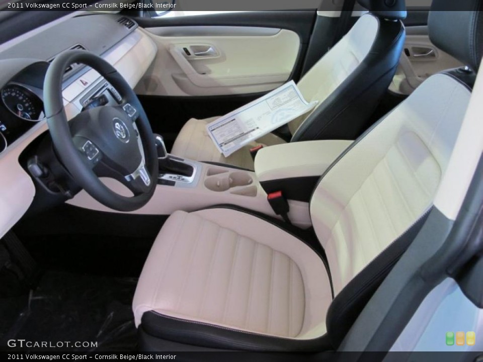 Cornsilk Beige/Black Interior Photo for the 2011 Volkswagen CC Sport #38092097