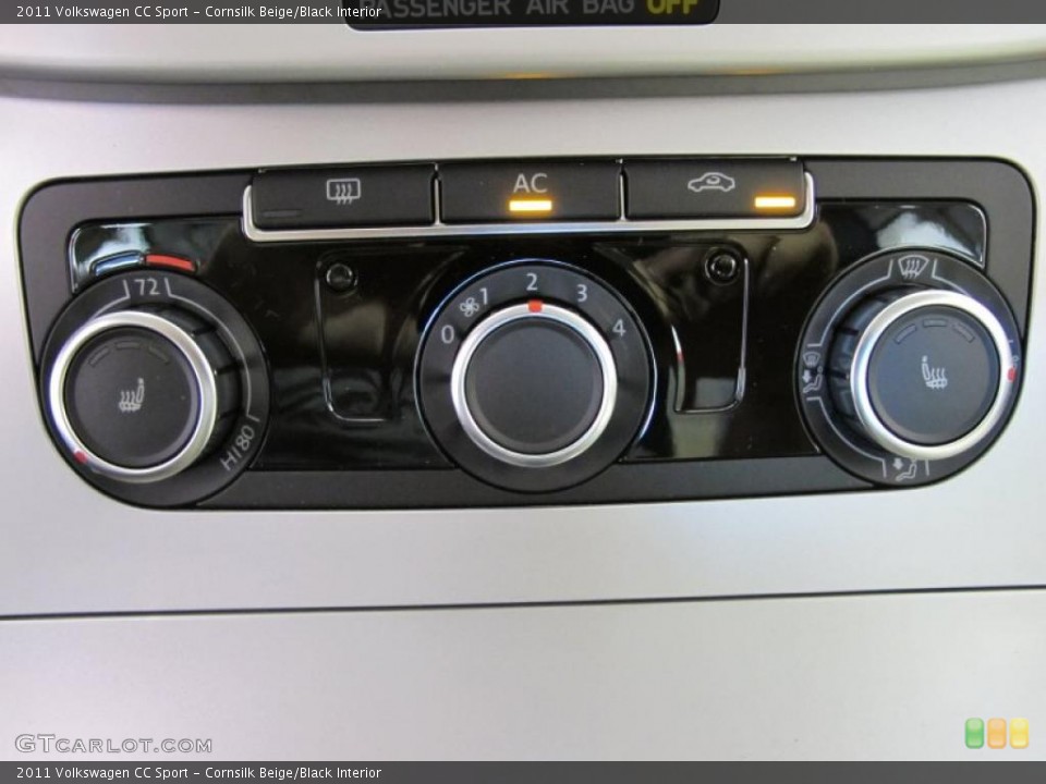 Cornsilk Beige/Black Interior Controls for the 2011 Volkswagen CC Sport #38092144