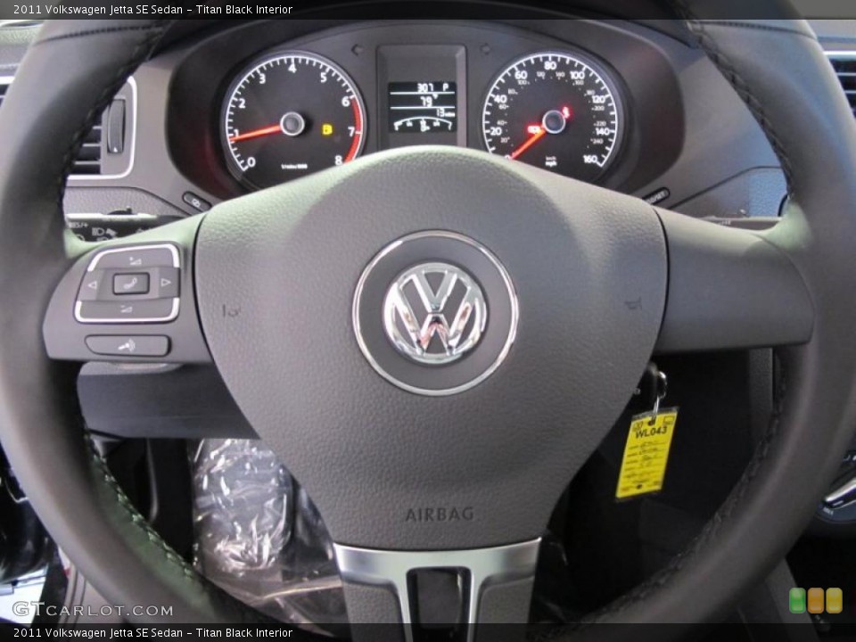 Titan Black Interior Steering Wheel for the 2011 Volkswagen Jetta SE Sedan #38092735