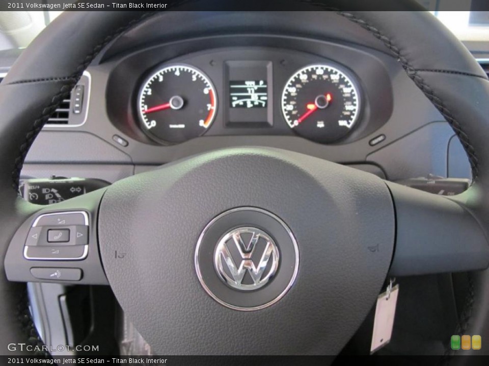 Titan Black Interior Steering Wheel for the 2011 Volkswagen Jetta SE Sedan #38093630