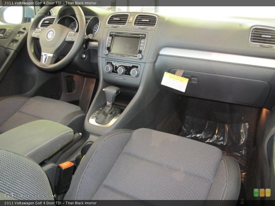 Titan Black Interior Dashboard for the 2011 Volkswagen Golf 4 Door TDI #38093851