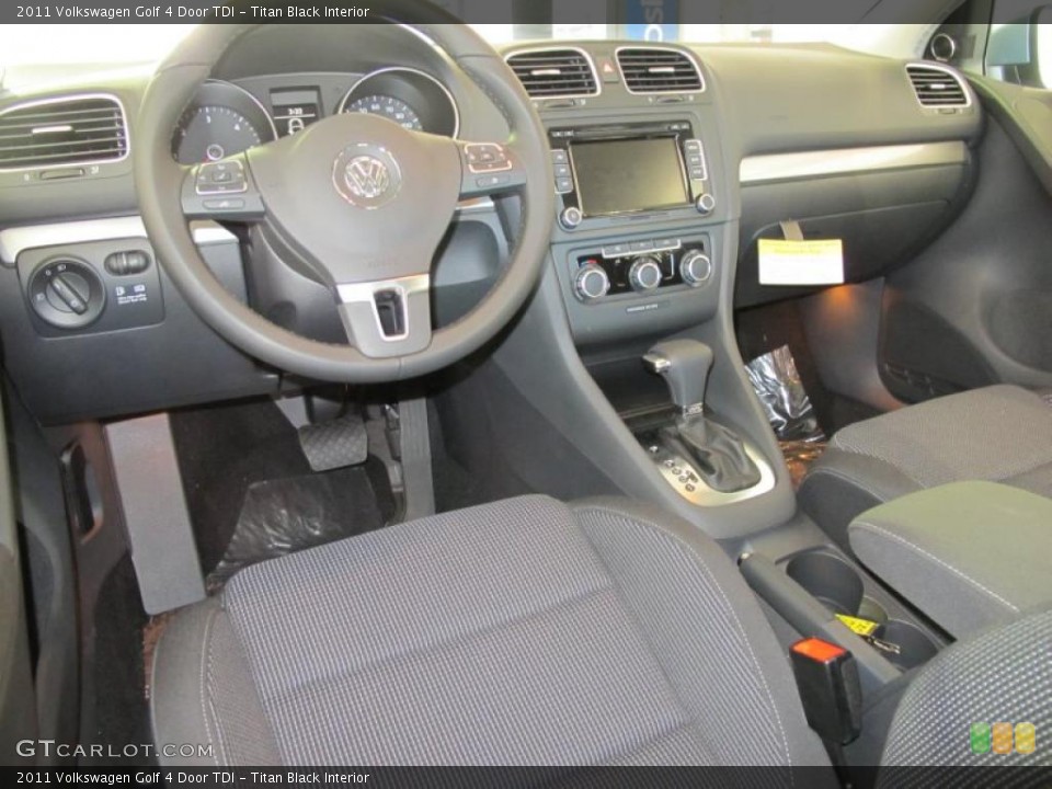 Titan Black Interior Dashboard for the 2011 Volkswagen Golf 4 Door TDI #38093901