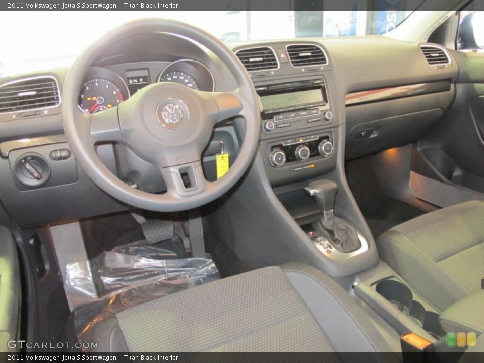 Titan Black Interior Dashboard for the 2011 Volkswagen Jetta S SportWagen #38094239