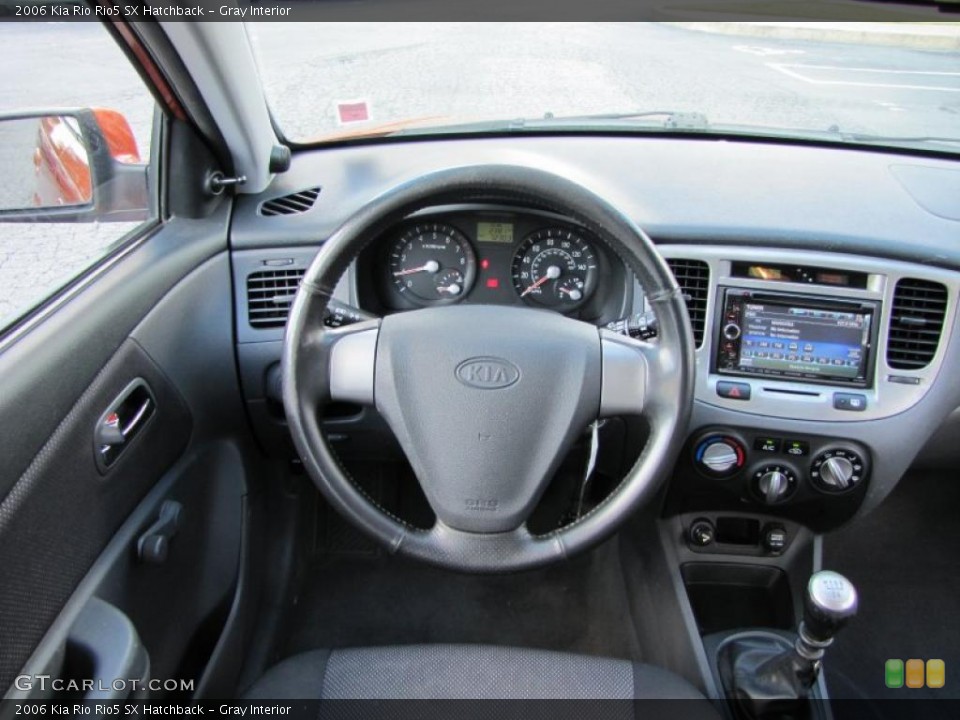 Gray Interior Steering Wheel for the 2006 Kia Rio Rio5 SX Hatchback #38101783
