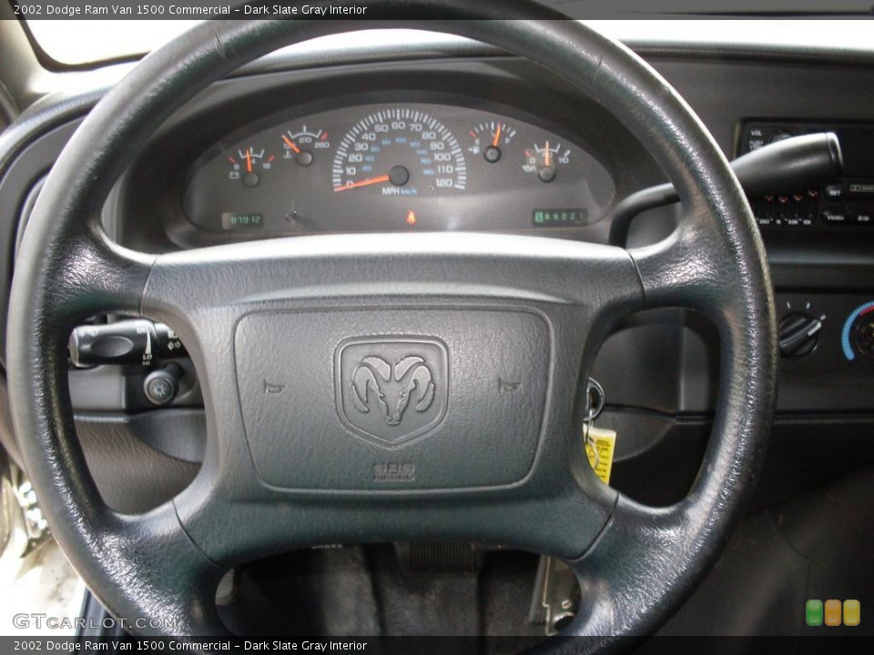 Dark Slate Gray Interior Steering Wheel for the 2002 Dodge Ram Van 1500 Commercial #38102059