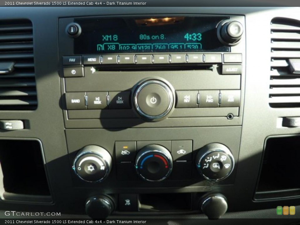 Dark Titanium Interior Controls for the 2011 Chevrolet Silverado 1500 LS Extended Cab 4x4 #38103055