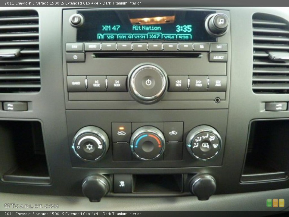 Dark Titanium Interior Controls for the 2011 Chevrolet Silverado 1500 LS Extended Cab 4x4 #38103283