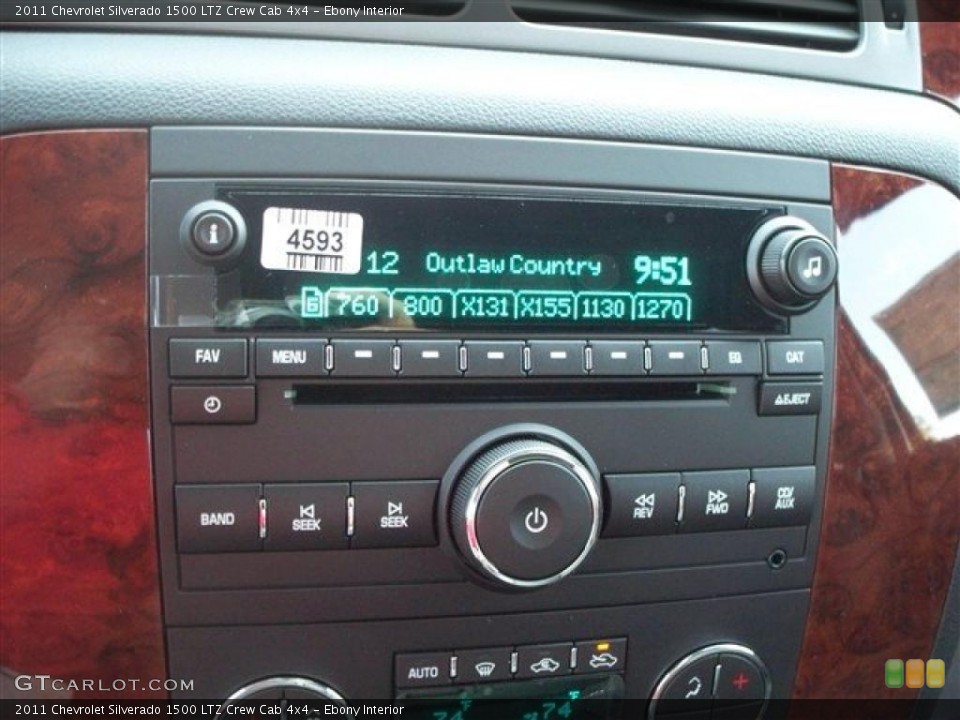 Ebony Interior Controls for the 2011 Chevrolet Silverado 1500 LTZ Crew Cab 4x4 #38105427