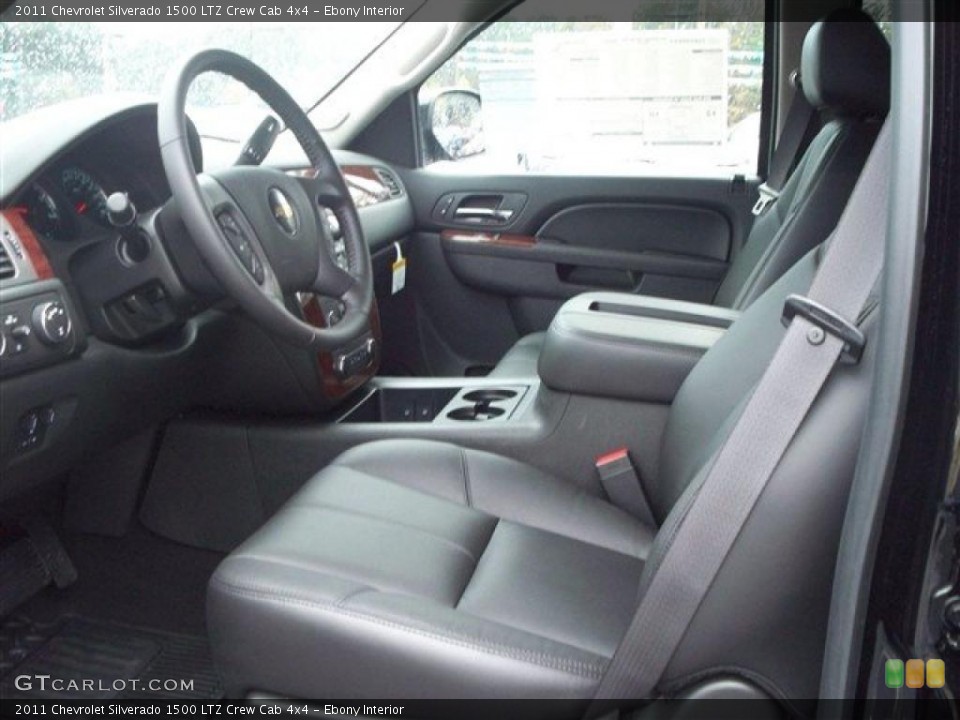 Ebony Interior Photo for the 2011 Chevrolet Silverado 1500 LTZ Crew Cab 4x4 #38105599