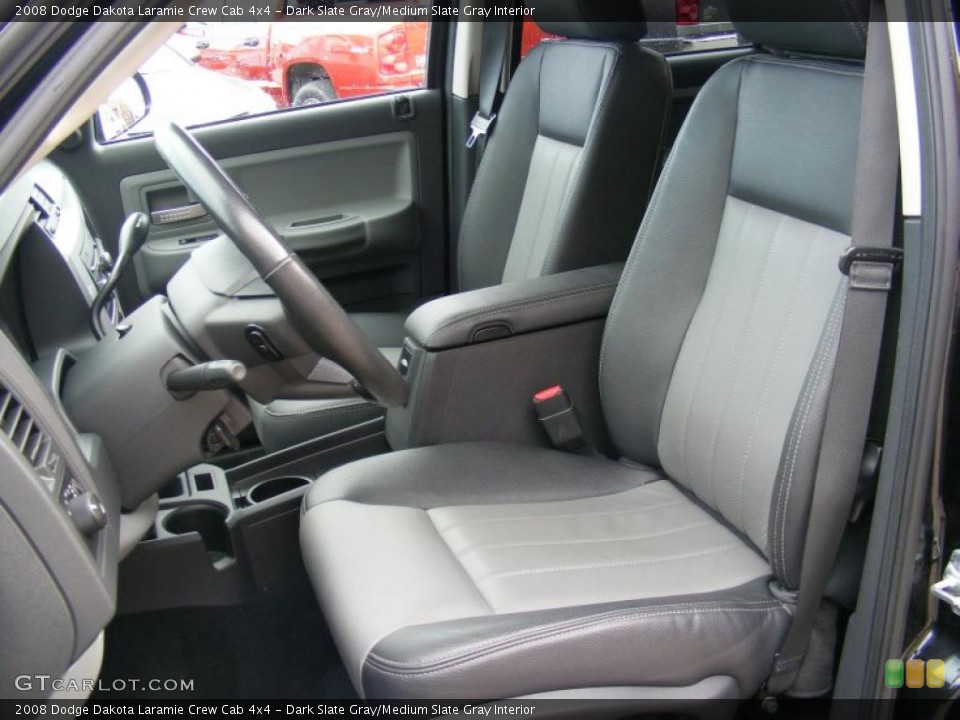 Dark Slate Gray/Medium Slate Gray Interior Photo for the 2008 Dodge Dakota Laramie Crew Cab 4x4 #38107151