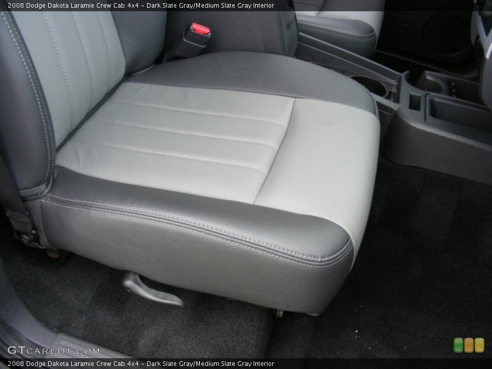 Dark Slate Gray/Medium Slate Gray Interior Photo for the 2008 Dodge Dakota Laramie Crew Cab 4x4 #38107235