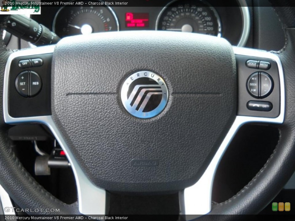 Charcoal Black Interior Steering Wheel for the 2010 Mercury Mountaineer V8 Premier AWD #38112727