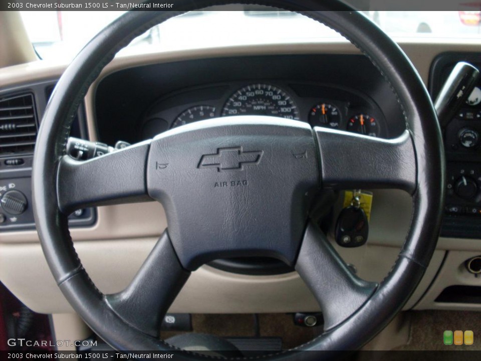 Tan/Neutral Interior Steering Wheel for the 2003 Chevrolet Suburban 1500 LS #38113419