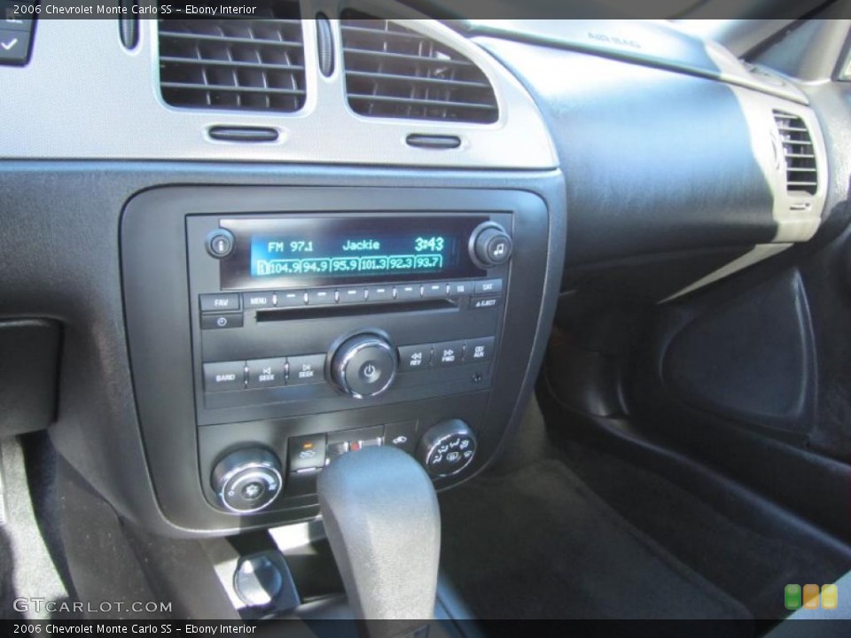 Ebony Interior Controls for the 2006 Chevrolet Monte Carlo SS #38115295