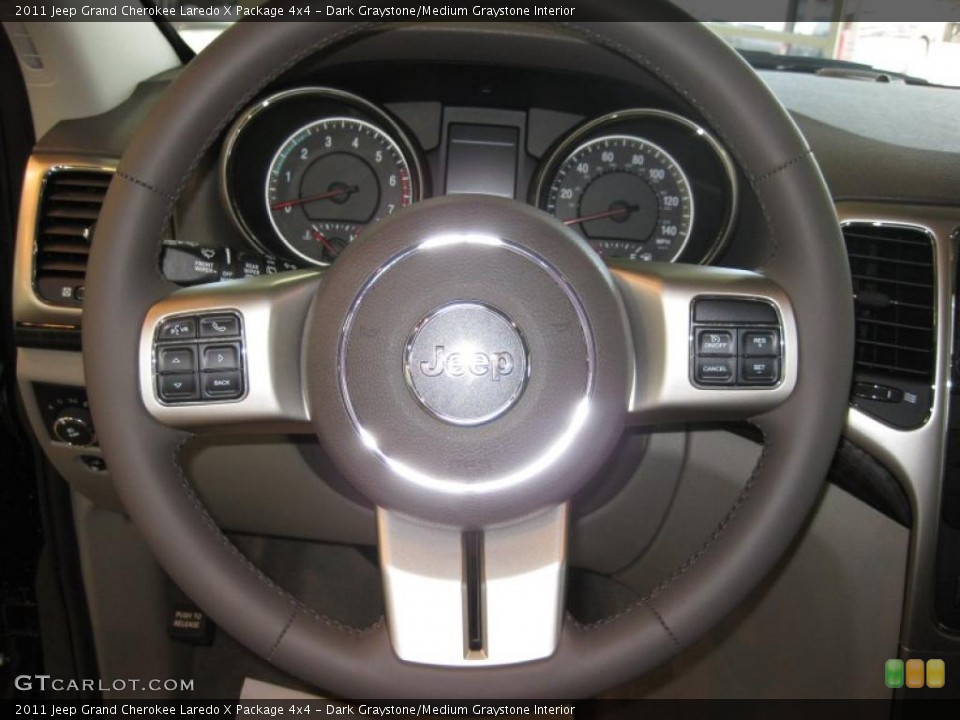 Dark Graystone/Medium Graystone Interior Steering Wheel for the 2011 Jeep Grand Cherokee Laredo X Package 4x4 #38115583