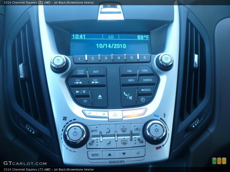 Jet Black/Brownstone Interior Controls for the 2010 Chevrolet Equinox LTZ AWD #38116107
