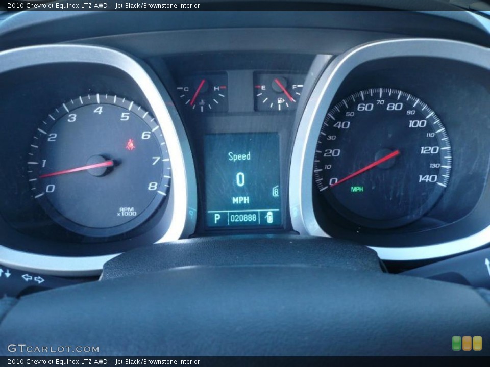 Jet Black/Brownstone Interior Gauges for the 2010 Chevrolet Equinox LTZ AWD #38116279