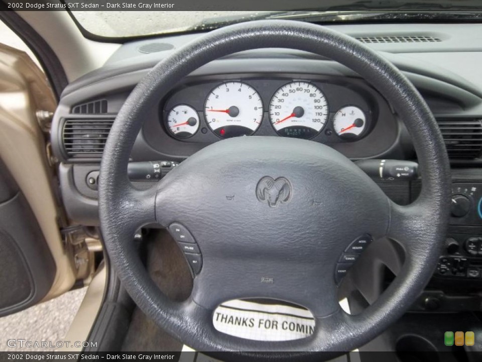 Dark Slate Gray Interior Steering Wheel for the 2002 Dodge Stratus SXT Sedan #38118371