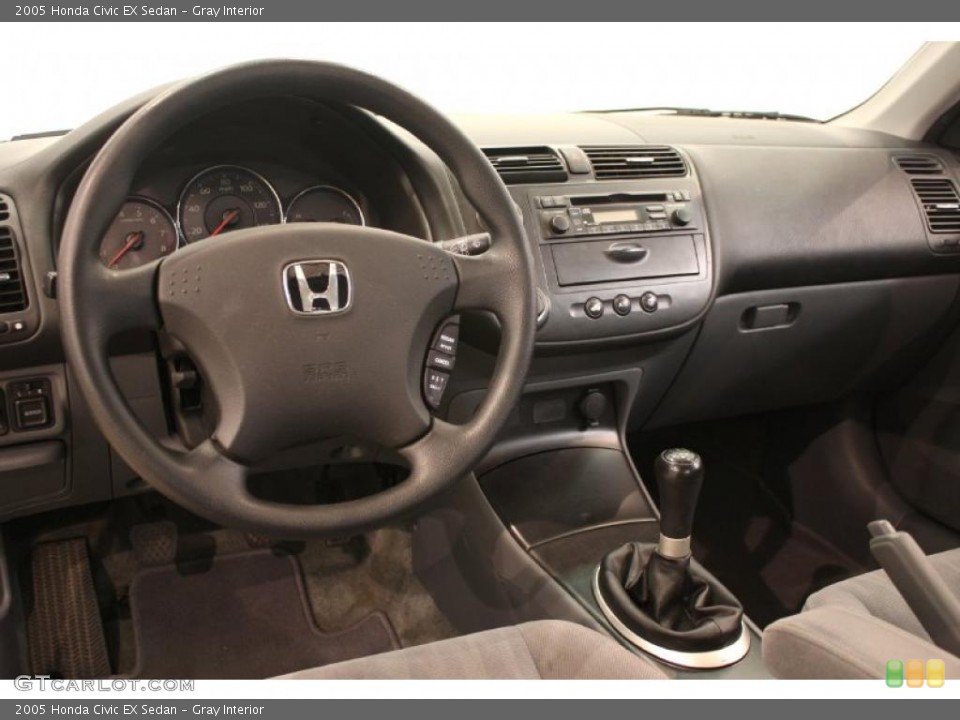 Gray Interior Dashboard for the 2005 Honda Civic EX Sedan #38121395