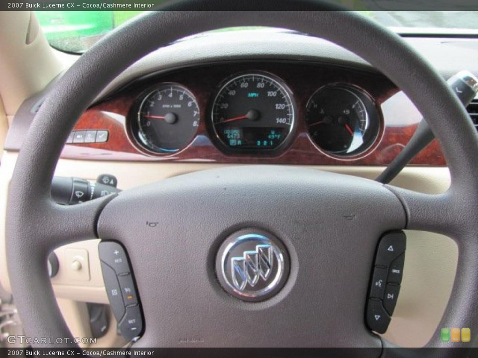 Cocoa/Cashmere Interior Steering Wheel for the 2007 Buick Lucerne CX #38123771
