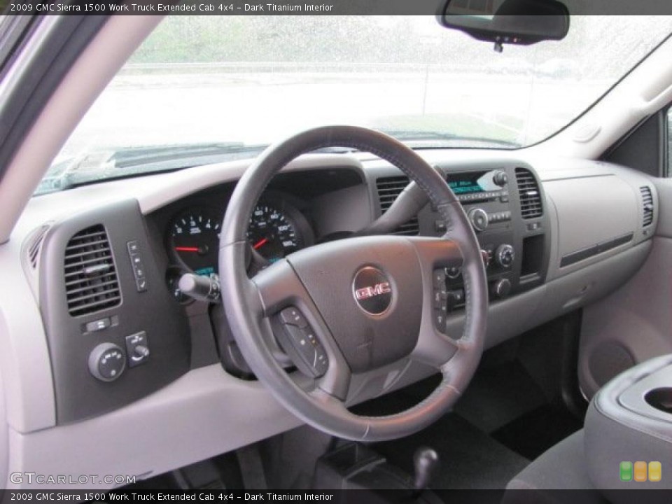 Dark Titanium Interior Dashboard for the 2009 GMC Sierra 1500 Work Truck Extended Cab 4x4 #38124991