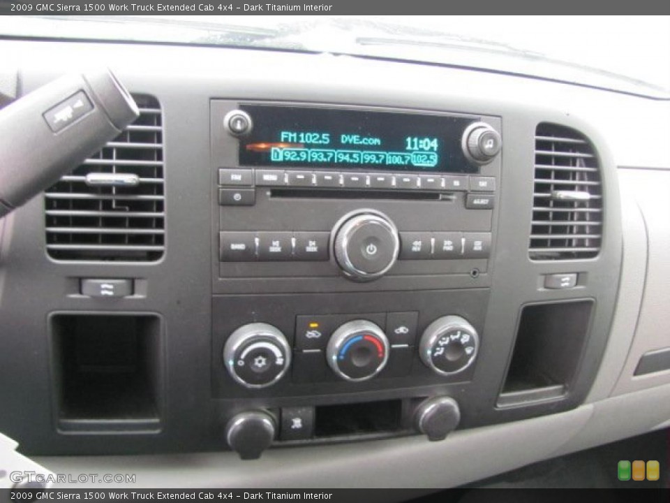 Dark Titanium Interior Controls for the 2009 GMC Sierra 1500 Work Truck Extended Cab 4x4 #38125043