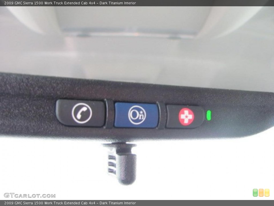 Dark Titanium Interior Controls for the 2009 GMC Sierra 1500 Work Truck Extended Cab 4x4 #38125064