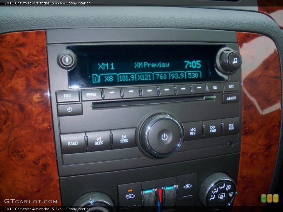 Ebony Interior Controls for the 2011 Chevrolet Avalanche LS 4x4 #38128310