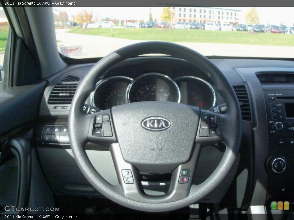 Gray Interior Steering Wheel for the 2011 Kia Sorento LX AWD #38131430
