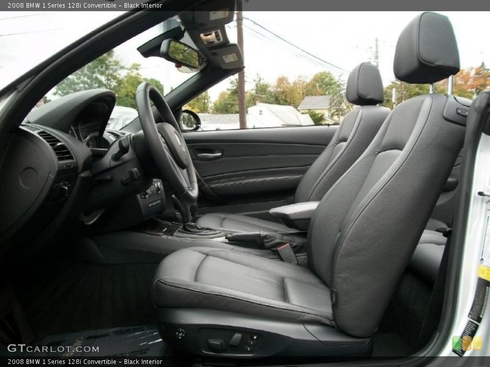 Black Interior Photo for the 2008 BMW 1 Series 128i Convertible #38132066