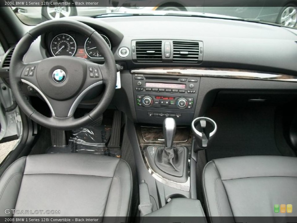 Black Interior Dashboard for the 2008 BMW 1 Series 128i Convertible #38132090