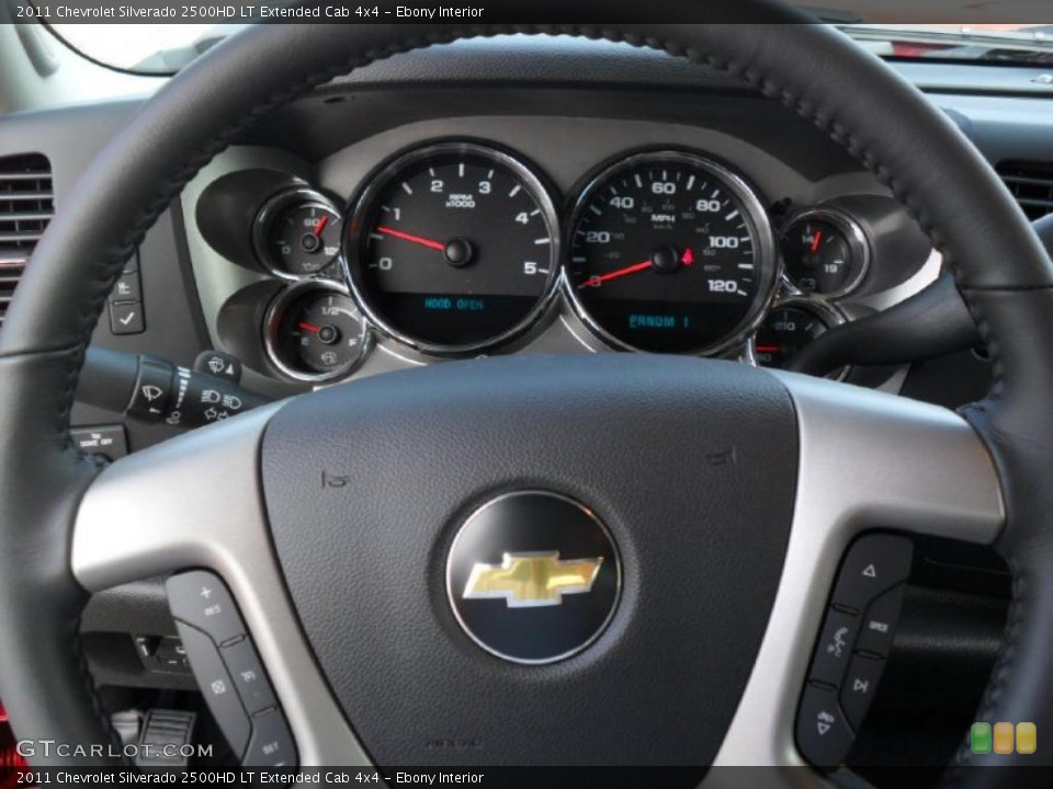 Ebony Interior Steering Wheel for the 2011 Chevrolet Silverado 2500HD LT Extended Cab 4x4 #38133642