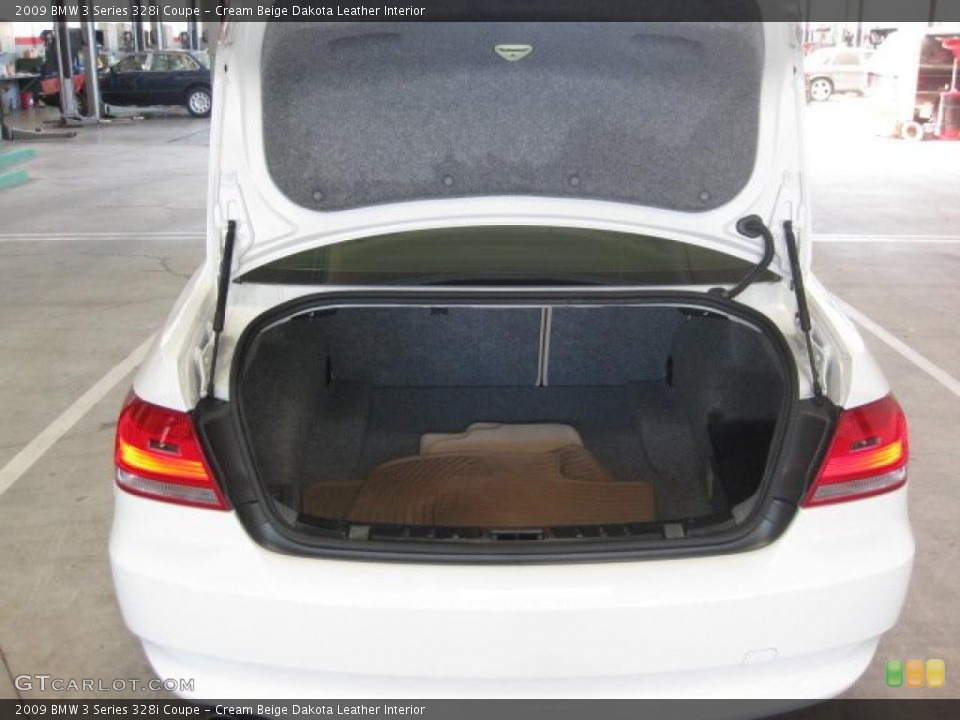 Cream Beige Dakota Leather Interior Trunk for the 2009 BMW 3 Series 328i Coupe #38134782