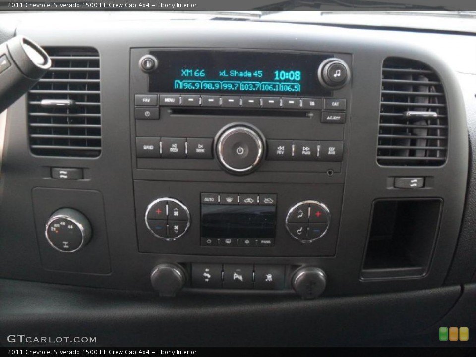 Ebony Interior Controls for the 2011 Chevrolet Silverado 1500 LT Crew Cab 4x4 #38134938
