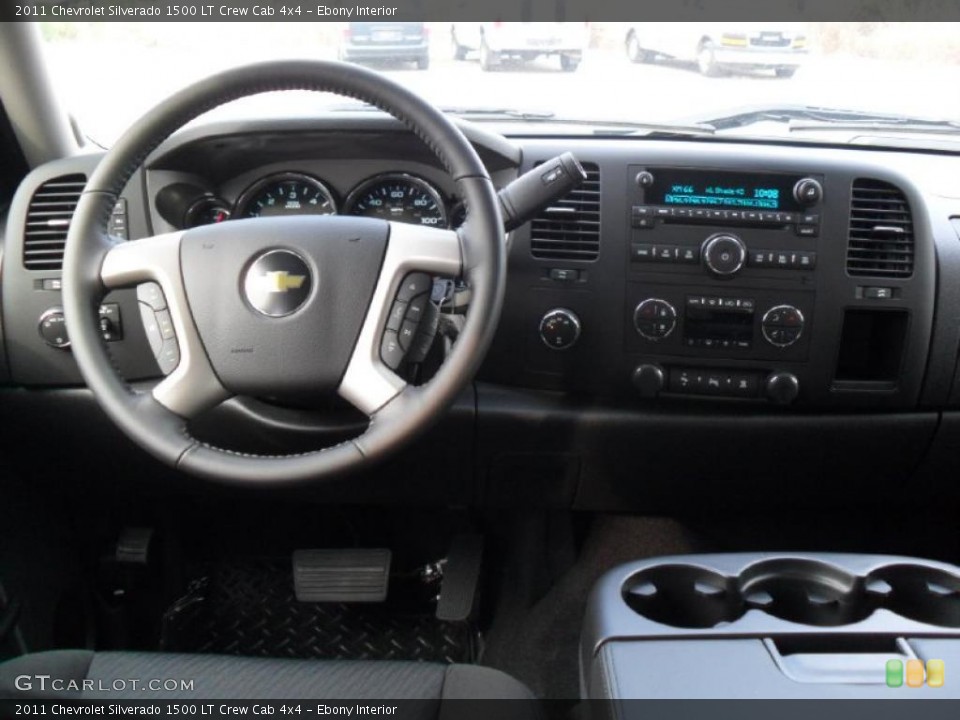 Ebony Interior Dashboard for the 2011 Chevrolet Silverado 1500 LT Crew Cab 4x4 #38134990