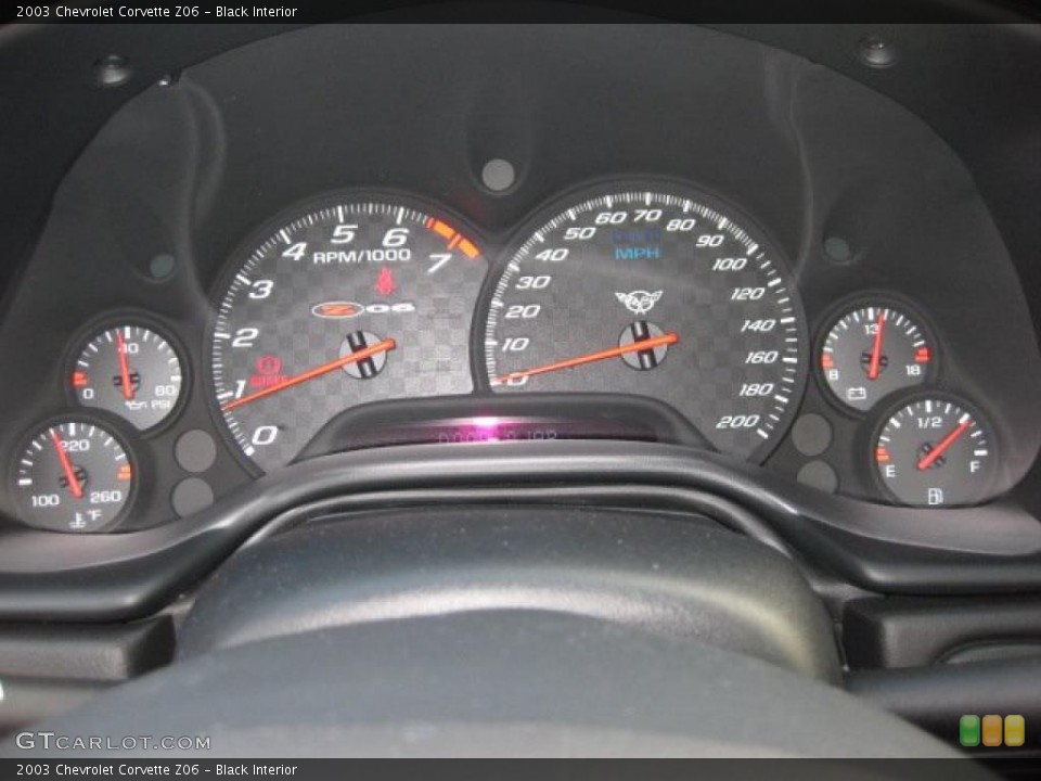 Black Interior Gauges for the 2003 Chevrolet Corvette Z06 #38135094