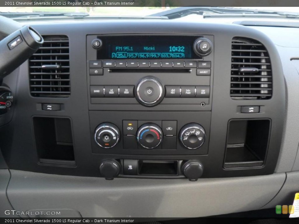 Dark Titanium Interior Controls for the 2011 Chevrolet Silverado 1500 LS Regular Cab #38135850