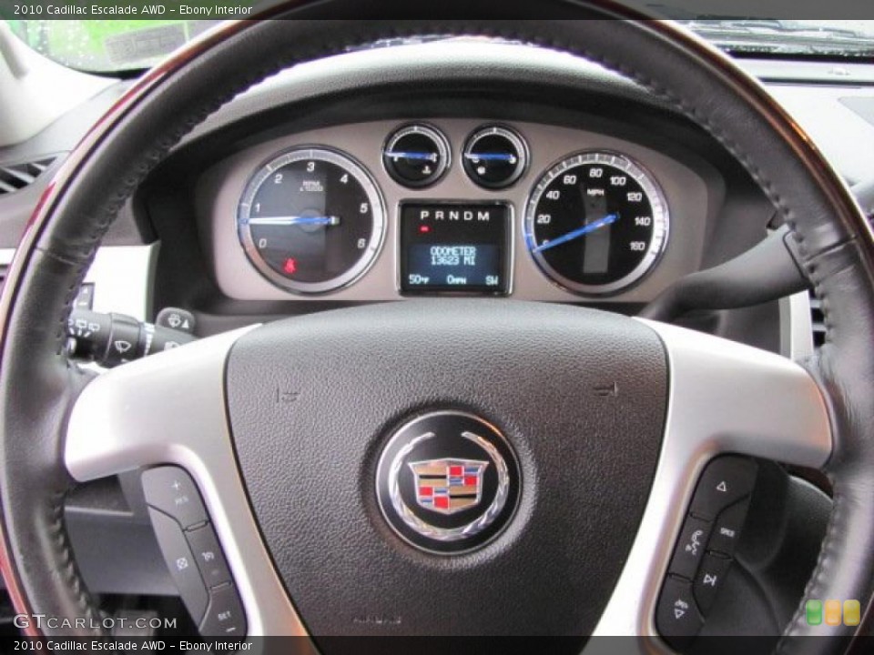 Ebony Interior Steering Wheel for the 2010 Cadillac Escalade AWD #38138150