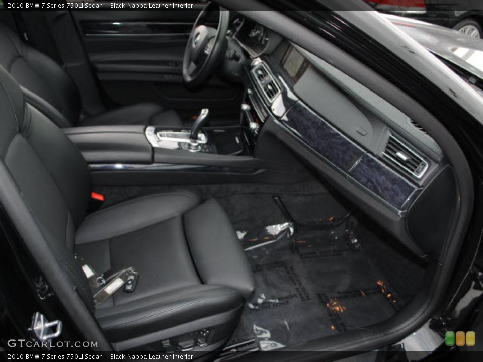Black Nappa Leather Interior Photo for the 2010 BMW 7 Series 750Li Sedan #38139402