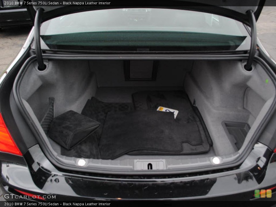 Black Nappa Leather Interior Trunk for the 2010 BMW 7 Series 750Li Sedan #38139490