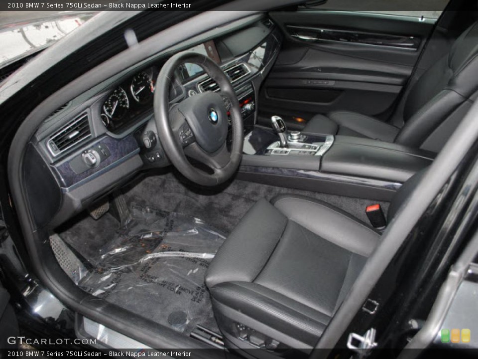 Black Nappa Leather Interior Photo for the 2010 BMW 7 Series 750Li Sedan #38139578