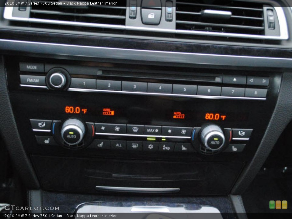 Black Nappa Leather Interior Controls for the 2010 BMW 7 Series 750Li Sedan #38139686