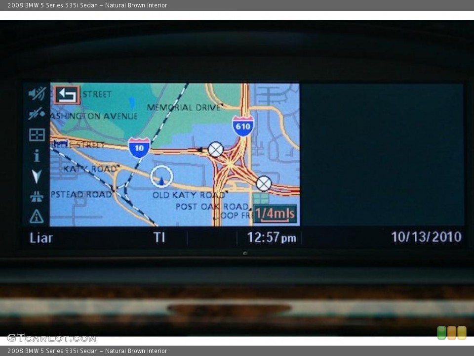 Natural Brown Interior Navigation for the 2008 BMW 5 Series 535i Sedan #38143410