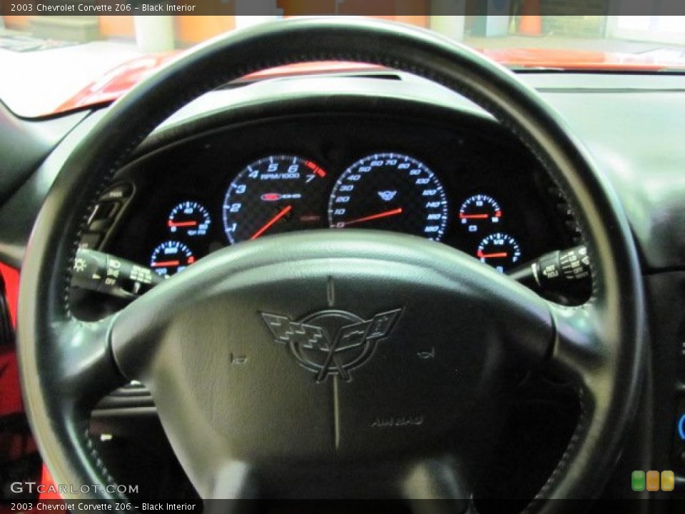 Black Interior Steering Wheel for the 2003 Chevrolet Corvette Z06 #38143922