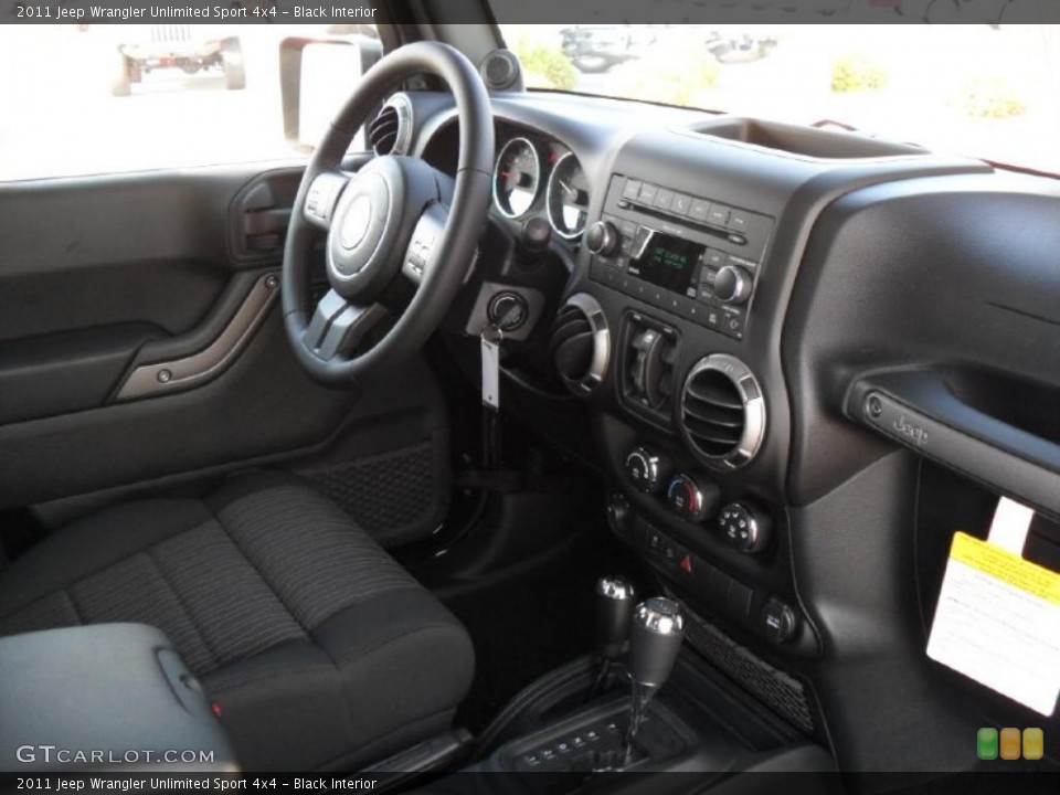 Black Interior Photo for the 2011 Jeep Wrangler Unlimited Sport 4x4 #38146911