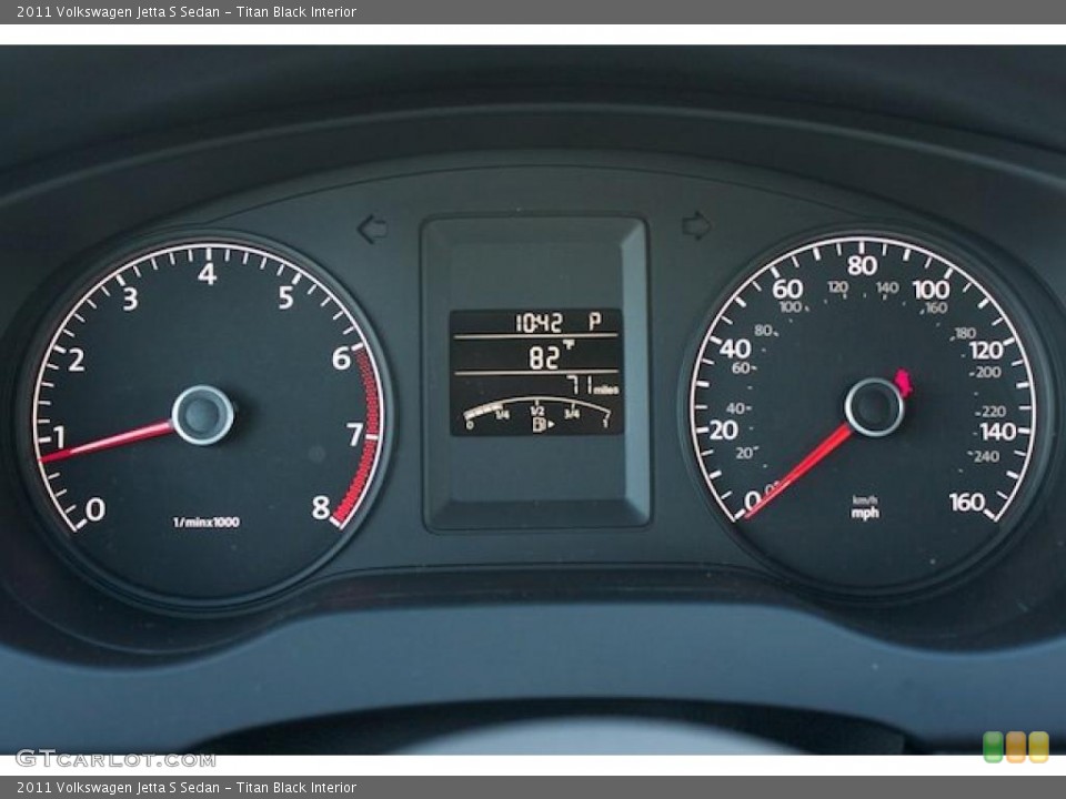 Titan Black Interior Gauges for the 2011 Volkswagen Jetta S Sedan #38146987