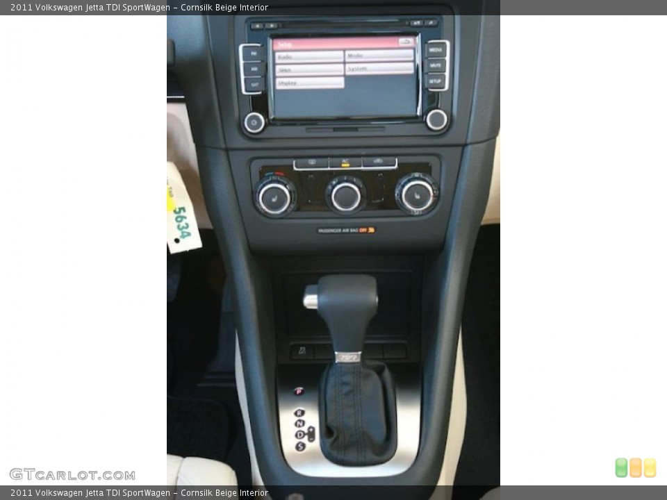 Cornsilk Beige Interior Controls for the 2011 Volkswagen Jetta TDI SportWagen #38148107