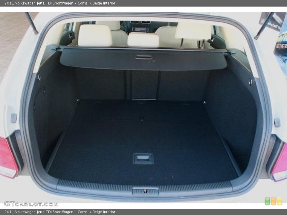 Cornsilk Beige Interior Trunk for the 2011 Volkswagen Jetta TDI SportWagen #38148127