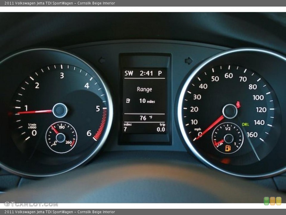Cornsilk Beige Interior Gauges for the 2011 Volkswagen Jetta TDI SportWagen #38148155